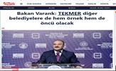 Bakan Varank: TEKMER diğer belediyelere de hem örnek hem de öncü olacak