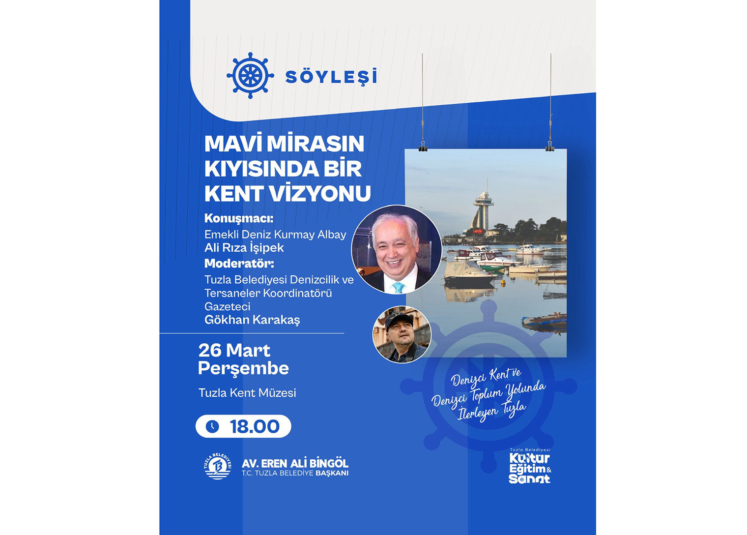 “Mavi Mirasın Kıyısında Bir Kent Vizyonu” söyleşisi düzenlenecek   