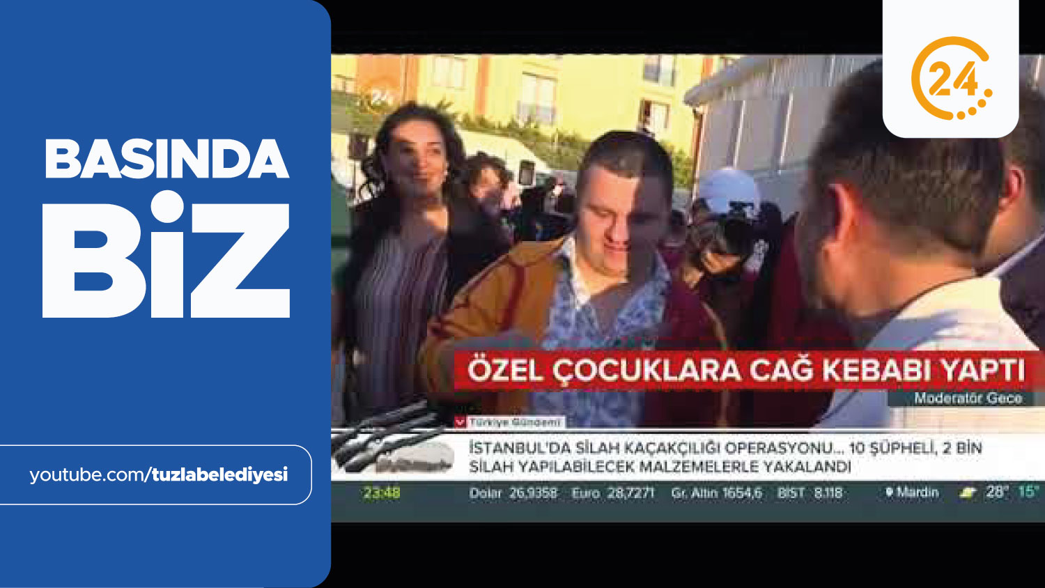KANAL 24 - ÖZEL ÇOCUKLARA CAĞ KEBABI YAPTI