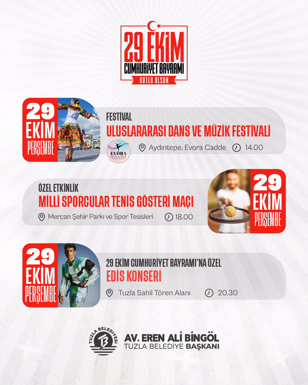 29 Ekim Cumhuriyet Bayramı Etkinlik Takvimi Taslak - Görsel 1