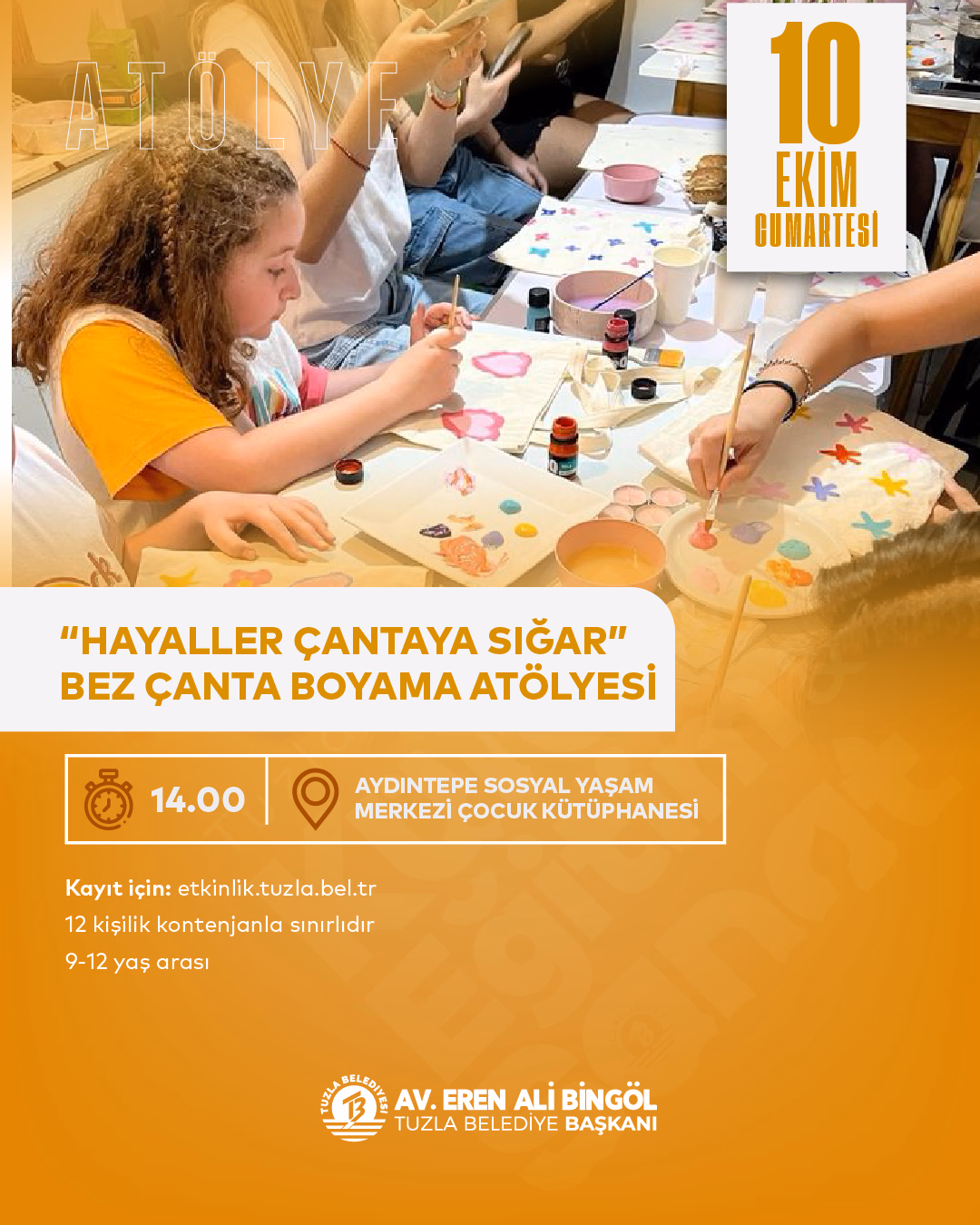 "Hayaller Çantaya Sığar" Bez Çanta Boyama Atölyesi