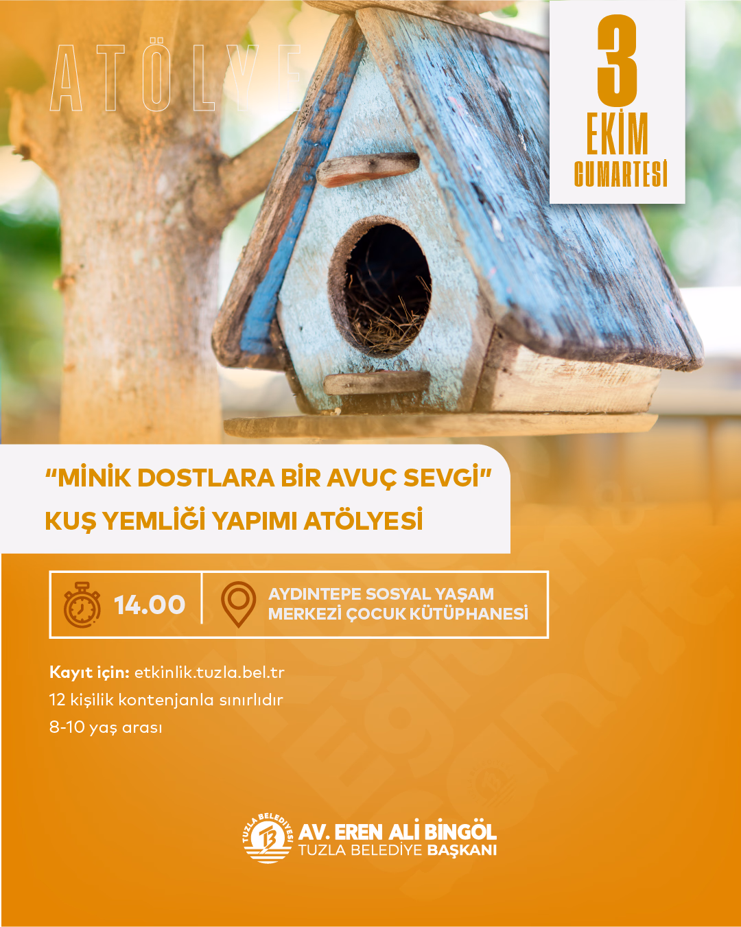 "Minik Dostlara Bir Avuç Sevgi" Kuş Yemliği Yapımı Atölyesi