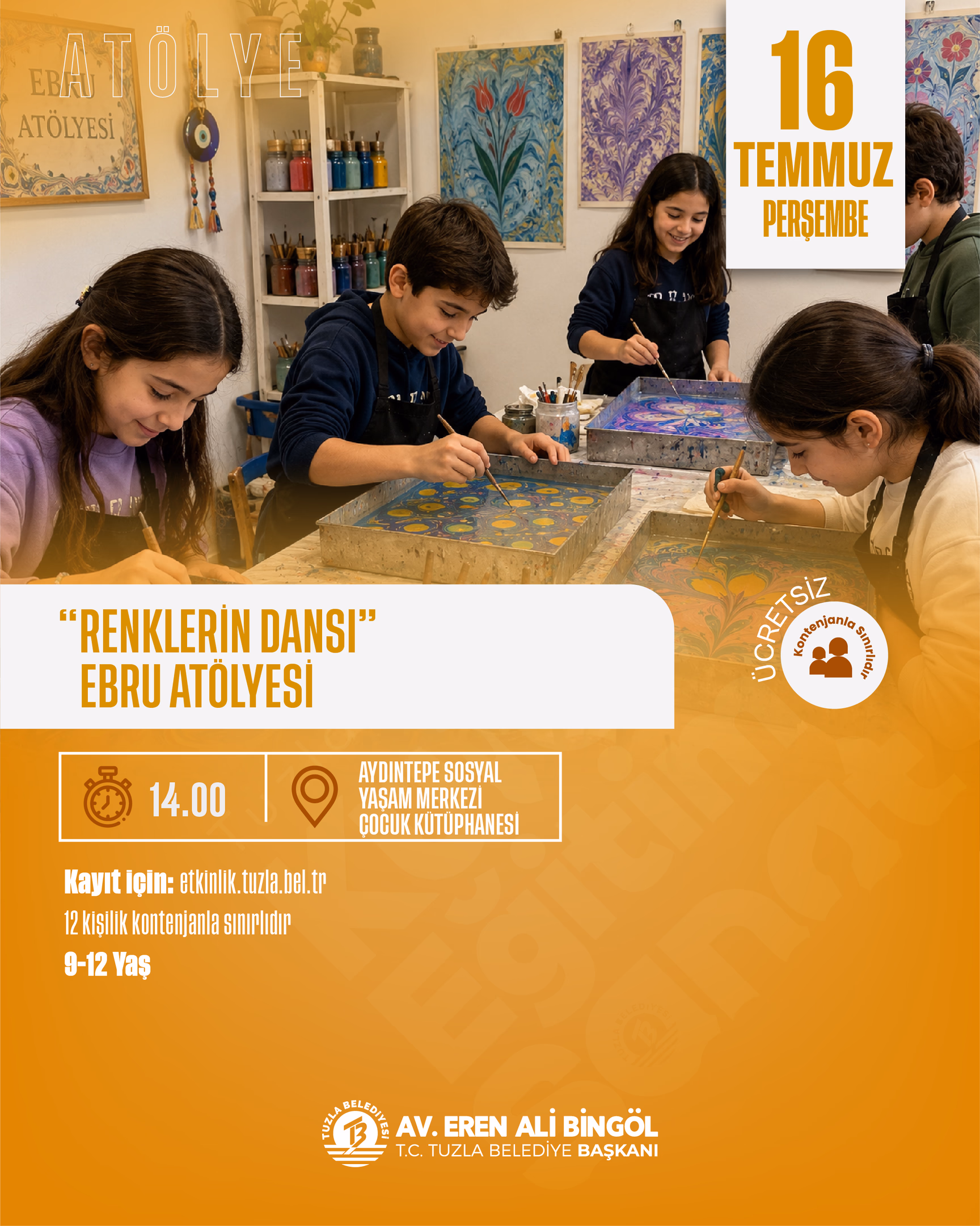 "Renklerin Dansı" Ebru Atölyesi