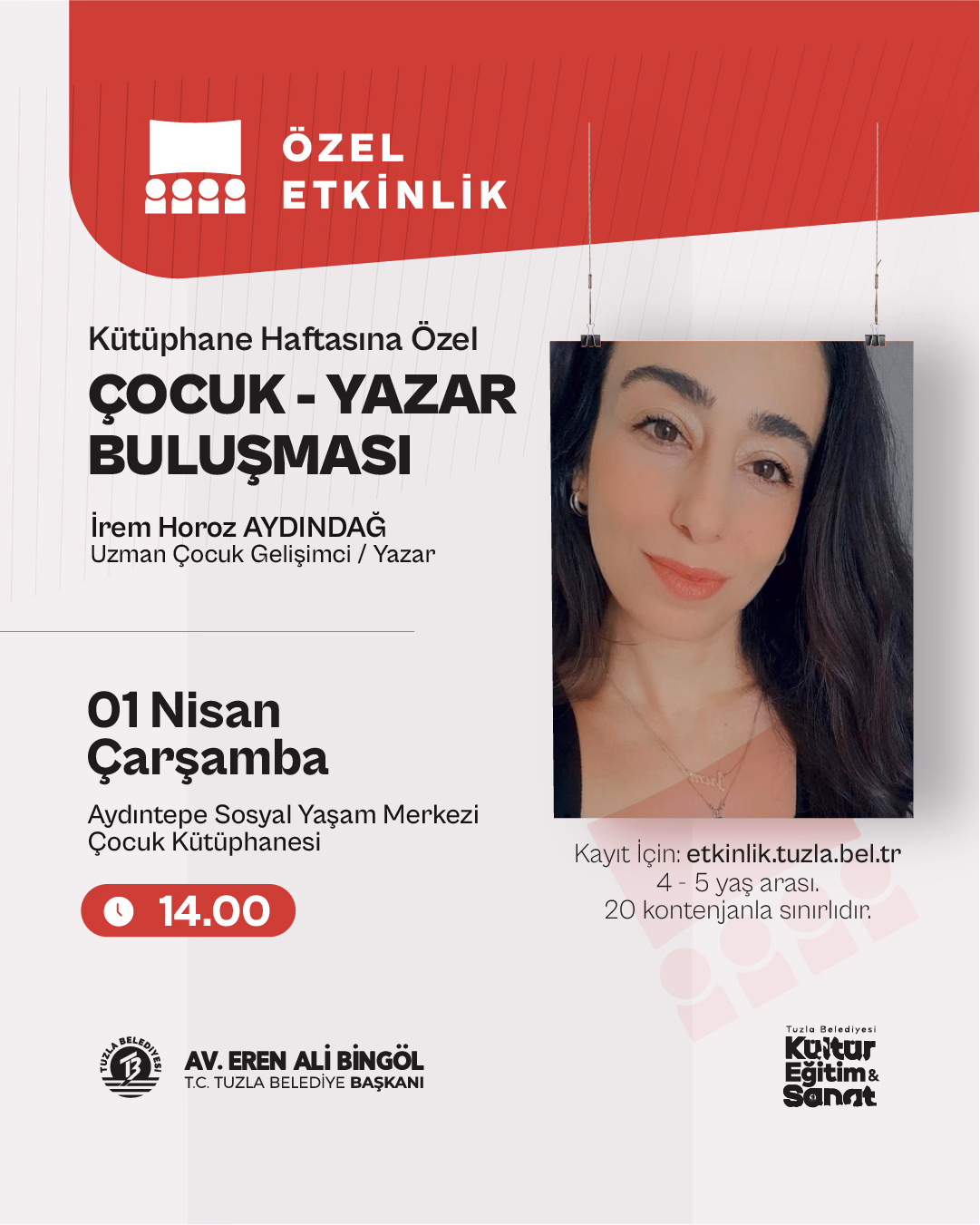 Kütüphane Haftası'na özel Çocuk - Yazar Buluşması