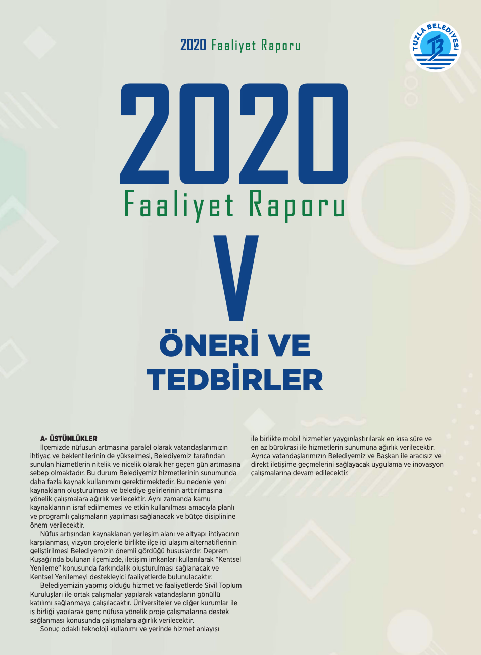 2020 Yılı Faaliyet Raporu - Fotoğraf 1