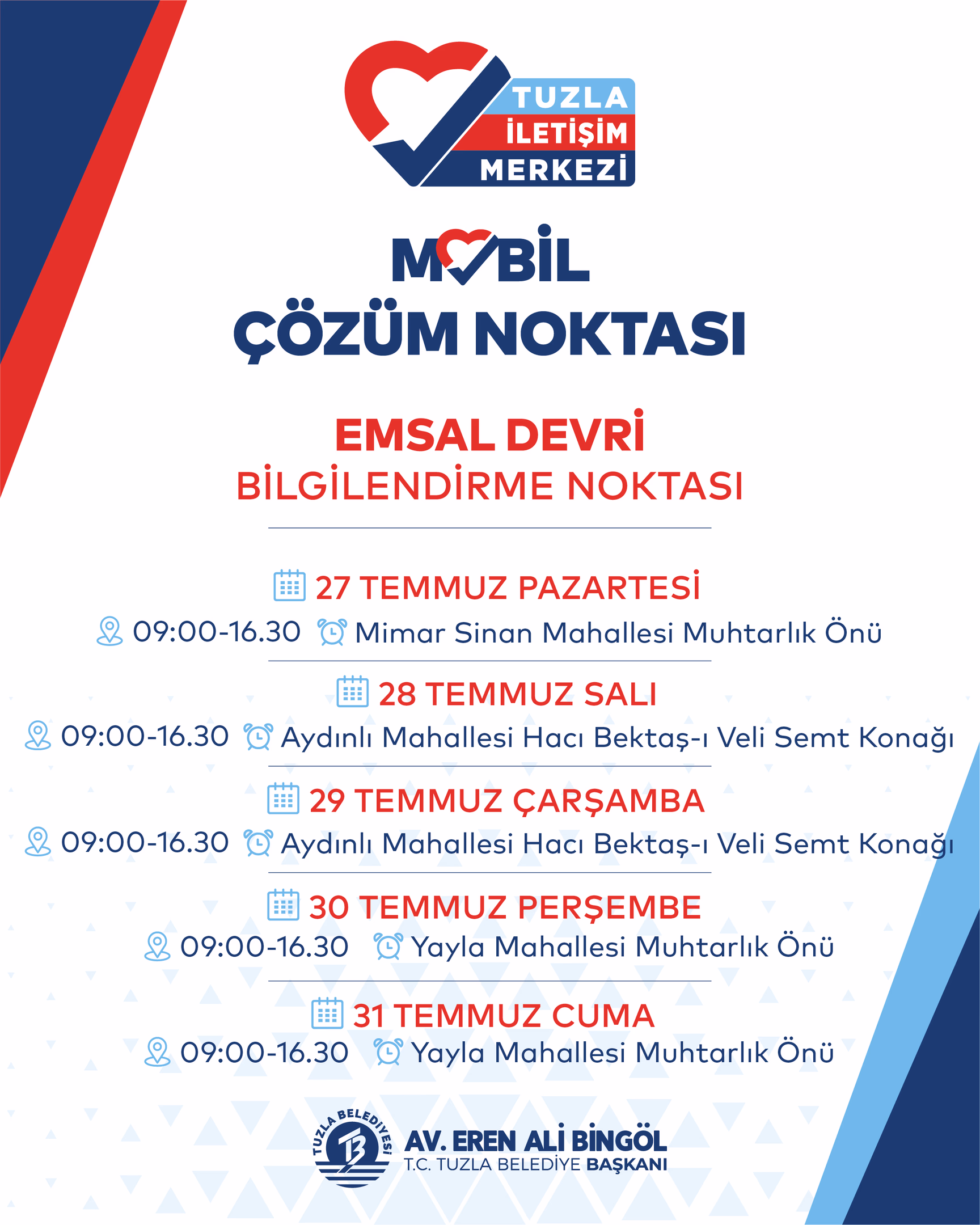 27-31 Temmuz 2026 TİM Mobil Çözüm Noktası