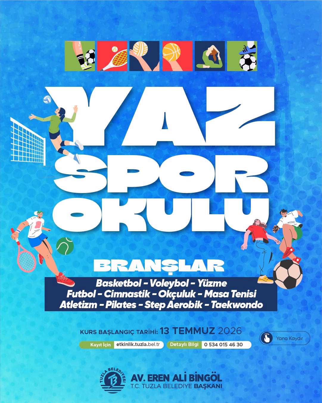 Tuzla Belediyesi Yaz Spor Okulları için kayıtlar başlıyor    - Görsel 1