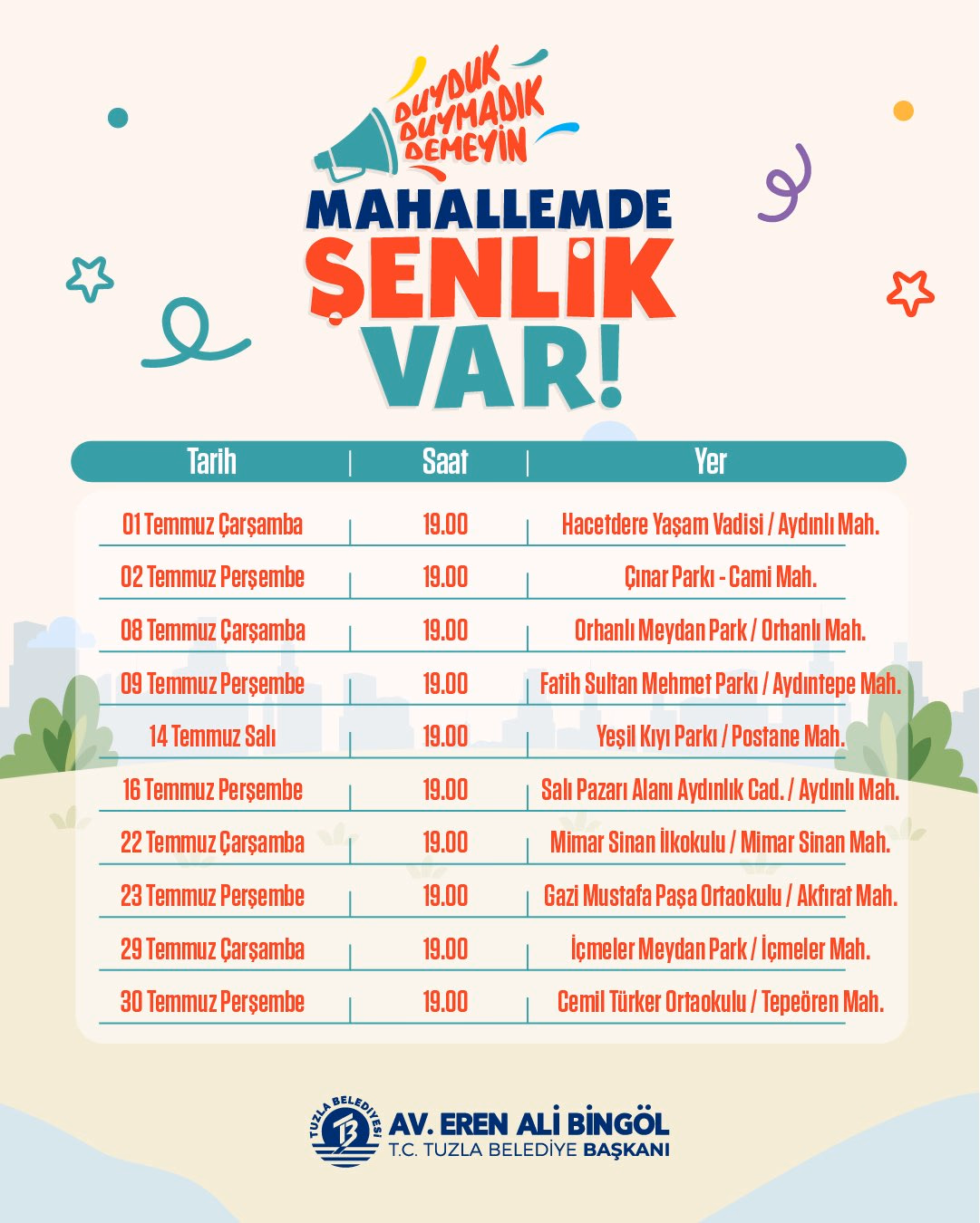 Tuzla’da “Mahallemde Şenlik Var!” coşkusu başlıyor - Görsel 2