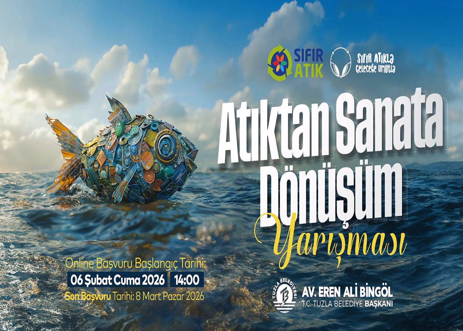 Tuzla’da atıklar sanata dönüşüyor