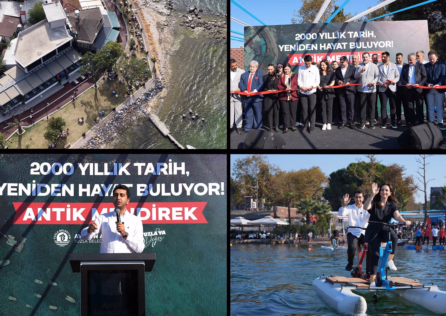Tuzla’da milli miras ve sosyal belediyecilik bir arada: Antik Mendirek açıldı